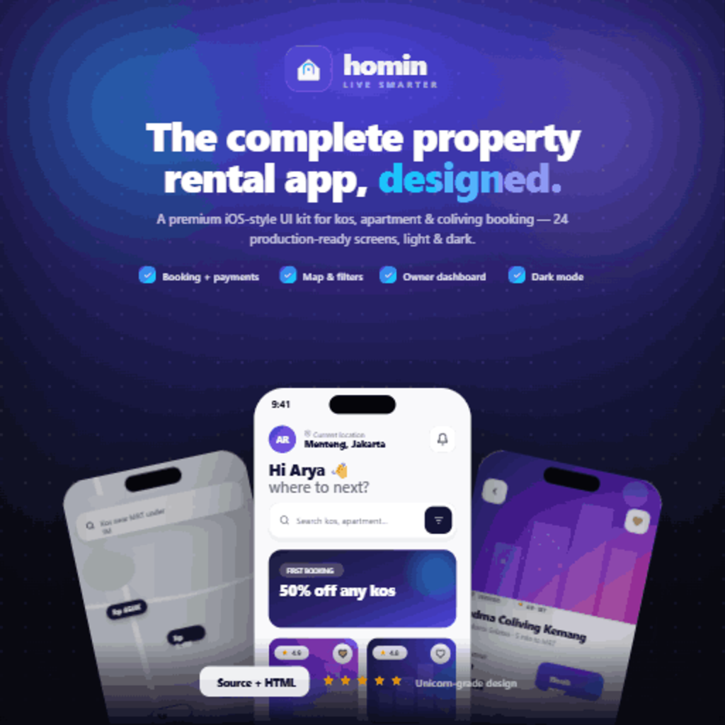 Homin — Property Rental UI Template